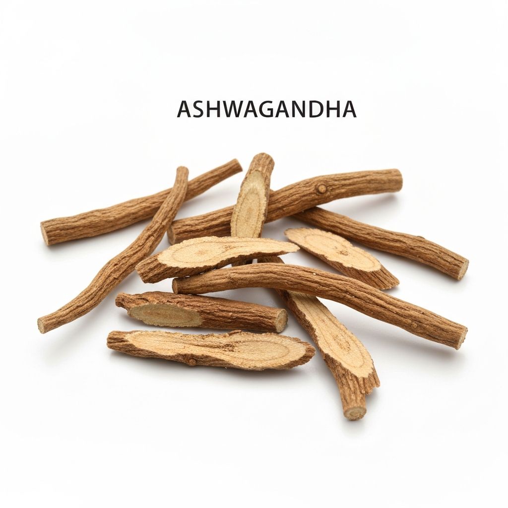 Dried Ashwagandha root pieces
